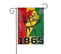 Bandiera da giardino Juneteenth Black History Month Pride Victory Fist 12x18 pollici, bandiere da esterno bifacciali, striscioni di benvenuto, bandiera festiva per feste, decorazione da giardino
