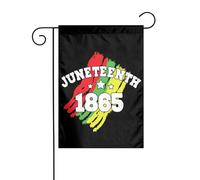 Bandiera da giardino Juneteenth, mese della storia dei neri, 12x18 pollici, bandiere da esterno bifacciali, striscioni di benvenuto, bandiera festiva per feste, decorazione da giardino