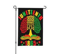 Bandiera da giardino Juneteenth, mese della storia dei neri, piccole bandiere bifacciali per cortile, adatte per esterni o per decorazioni da giardino, patio, 18x12 pollici