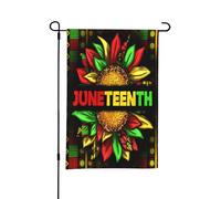 Bandiera da giardino Juneteenth Sunflower Black History Month, piccole bandiere bifacciali per cortile, adatte per esterni o per decorazioni da giardino, patio, 18x12 pollici