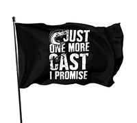 Bandiera Da Giardino Just One More Cast I Promise Bandiere Decorative Lavabile Bandiera Da Cortile Durevole Garden Flag Per Feste Celebrazioni Festival 90X152CM