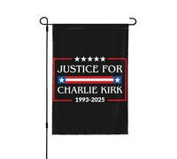 Bandiera da giardino Justice for Charlie Kirk, striscioni verticali bifacciali per esterni, decorazione per feste, cortile, casa, 28"x40"