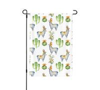 Bandiera da giardino Lama Cactus 28x40 pollici Bandiera verticale su entrambi i lati per cortile Decor Bandiere per casa di benvenuto in poliestere per esterno Portico esterno Agriturismo Patio Decora