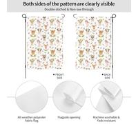 Bandiera da Giardino Lama Cervo Leopardo Cane 28x40 Pollici Bandiera da Giardino Verticale su Doppia Faccia Bandiere in Poliestere per Casa di Benvenuto per Esterno Portico Esterno Fattoria Patio Deco