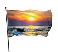 Bandiera da Giardino Last Sun Rays of The Sea Yard House Decorazione Esterna Bandiere Bandiere per Patio Prato 3x5 Ft