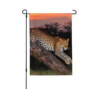 Bandiera da giardino leopardo africano, 71 x 101 cm, bandiera verticale di benvenuto, piccola bandiera decorativa per esterni per tutte le stagioni, striscioni per casa, patio, vacanze, decorazione