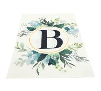 Bandiera da Giardino Lettera B in Lino, Stampa Floreale Esterna | Cortile e Area Verde, Resistente Agli Strappi, Colori che Non Sbiadiscono Facilmente, Stile Classico
