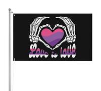 Bandiera Da Giardino Lgbt Pride Month Skeleton Heart Lesbian Gay Pride Lesbian Love Sign For Festival Garden Flag Antivento Bandiera Da Cortile Lavabile Bandiere Decorative Per Esterno 90X152CM