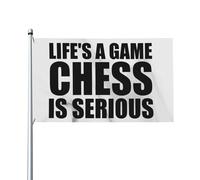 Bandiera Da Giardino Life'S A Game Chess Is Serious Bandiere Decorative Antivento Bandieradacortile Durevole Bandierada Balcone Per Esterno Feste Festival 90X152CM