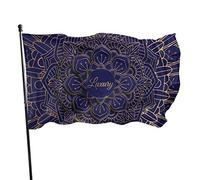 Bandiera da giardino Luxury Golden Mandala Yard House Decorazione esterna Bandiere Bandiere per prato patio 3x5 Ft