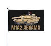 Bandiera Da Giardino M1A2 Abrams Us Army Main Battle American Bandiera Da Cortile Lavabile Bandiere Decorative Premium Garden Flag Per Esterno Festival Feste 90X152CM
