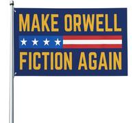 Bandiera Da Giardino Make Orwell Fiction Again Bandiere Decorative Lavabile Bandiera Da Cortile Antivento Garden Flag Per Celebrazioni Feste Festival 90X152CM