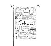 Bandiera da giardino "Math Geometry Geek Calculus", stampata su entrambi i lati, graziosa bandiera rustica per decorazioni da esterno, 12 x 18 pollici