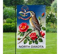 Bandiera da giardino Meadowlark Prairie Roses North Dakota State Bird