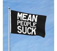Bandiera da giardino "Mean People Suck", decorazione primaverile per la casa, striscioni bifacciali, bandiere alla moda per esterni, casa, cortile