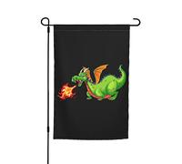 Bandiera Da Giardino Medieval Fire Breathing Dragon Bandiere Decorative Impermeabile Bandiera Verticale Colori Vivaci Garden Flag Per Esterno Festival Celebrazioni 30X45CM