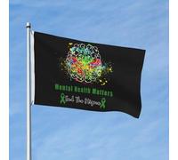 Bandiera Da Giardino Mental Health Matters Awareness Garden Flag Impermeabile Bandiera Da Cortile Durevole Bandiere Decorative Per Celebrazioni Feste Festival 90X152CM