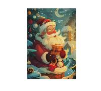 Bandiera da giardino, Merry Christmas in Traditional Folk, striscioni stampa su entrambi i lati per cortile prato decorazione per feste piccola decorazione stagionale 30,5 x 45,7 cm