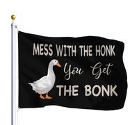 Bandiera Da Giardino Mess With The Honk You Get The Bonk Garden Flag Lavabile Bandiere Decorative Durevole Bandiera Da Cortile Per Esterno Festival Celebrazioni 90X152CM