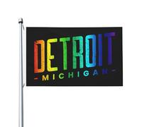 Bandiera Da Giardino Michigan Rainbow Pride Lgbt Motor City Motown Garden Flag Colore Vivido Bandiere Decorative Lavabile Bandiera Da Cortile Per Esterno Celebrazioni Festival 90X152CM
