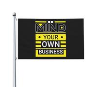 Bandiera Da Giardino Mind Your Own Business Garden Flag Resistente Al Sole Bandiera Da Cortile Impermeabile Bandiere Decorative Per Esterno Festival Celebrazioni 90X152Cm