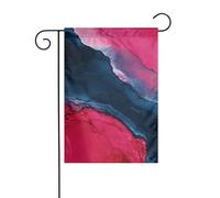 Bandiera da giardino moderna astratta rossa nera Mable 30 x 45 cm verticale su entrambi i lati casa colonica vacanze decorazioni esterne bandiera cortile