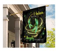 Bandiera Da Giardino Multicolore Bandiera Da Cortile Divertente Bandiere Pirati Decorazione Per Patio Interni Camera Da Letto Coppia Di Libellule Stella Credo Che Ci Siano Angeli S