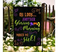 Bandiera Da Giardino Multicolore Bandiera Da Cortile Durevole Bandiere Pirati Decorazione Per Patio Giardino Fattoria Oh Guarda, La Gloriosa Mattina Mi Fa Venire La Nausea, Halloween Garden S