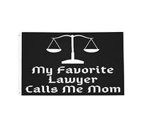 Bandiera Da Giardino My Favorite Lawyer Mom Womens Mother'S Day Funny Outdoor Bandiera Antivento Bandiere Decorative Premium Bandieradacortile Per Celebrazioni Festival Esterno 90X152CM