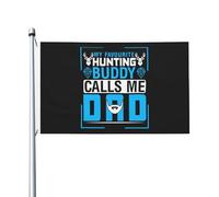 Bandiera Da Giardino My Favourite Hunting Buddy Calls Me Dad Bandiere Decorative Antivento Bandiera Da Cortile Colore Vivido Garden Flag Per 90X152CM