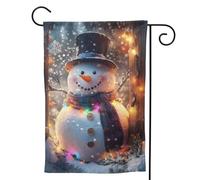Bandiera da giardino natalizia con pupazzo di neve N - Bandiere da giardino 28 x 40 cm su entrambi i lati, piccole bandiere da giardino per esterni, decorazione per la casa e per esterni
