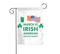 Bandiera Da Giardino National Irish American Heritage Month Bandiere Decorative Premium Bandiera Verticale Colori Vivaci Garden Flag Per Esterno Feste Festival 30X45CM