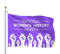 Bandiera Da Giardino National Women'S History Month Bandiera Da Cortile Durevole Bandiere Decorative Premium Garden Flag Per Feste Celebrazioni Festival 90X152CM