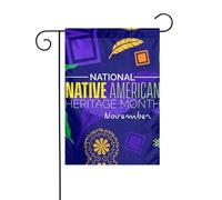 Bandiera Da Giardino Native American Heritage Month Bandiera Verticale Premium Garden Flag Colori Vivaci Bandiere Decorative Per Celebrazioni Feste Festival 30X45CM