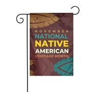 Bandiera Da Giardino Native American Heritage Month Indigenous Pride Bandiera Verticale Colori Vivaci Bandiere Decorative Lavabile Garden Flag Per Esterno Festival Feste 30X45CM