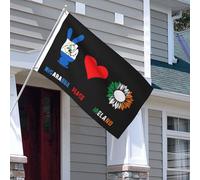 Bandiera Da Giardino Nicaragua Nicaraguans Peace Ireland Irish Irishman Bandiere Decorative Lavabile Bandiera Da Cortile Colore Vivido Garden Flag Per Festival Celebrazioni Feste 90X152CM