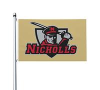 Bandiera Da Giardino Nicholls State Colonels Secondary Logo Bandiere Decorative Durevole Bandiera Da Cortile Antivento Garden Flag Per Festival Esterno Celebrazioni 90X152CM