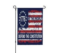 Bandiera da giardino "Noi, il popolo, difendiamo la Costituzione", 12,5"x18", "No Kings In America", striscioni bifacciali, cartelli da giardino