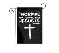 Bandiera Da Giardino Normal Isn'T Coming Back Jesus Is Bandiere Decorative Lavabile Bandiera Verticale Impermeabile Garden Flag Per Esterno Festival Feste 30X45CM