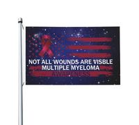 Bandiera Da Giardino Not All Wounds Are Visible Multiple Myeloma Awareness Bandiere Decorative Durevole Bandiera Da Cortile Impermeabile Garden Flag Per Esterno Festival Feste 90X152CM