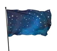 Bandiera da Giardino Notte Vibrante Stella Cielo Astronomia Bandiera Poliestere con 2 Occhielli in Ottone Striscione Colore Vivido e Resistente allo sbiadimento Bandiera da Giardino per Interni 3x5 Ft