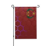 Bandiera Da Giardino Of The People'S Republic Of The Congo Bandiera Verticale Colori Vivaci Bandiere Decorative Impermeabile Garden Flag Per Feste Celebrazioni Festival 30X45CM