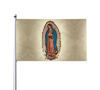 Bandiera Da Giardino Our Lady Of Guadalupe Virgin Mary Bandiere Decorative Lavabile Bandiera Da Cortile Antivento Garden Flag Per Esterno Celebrazioni Feste 90X152CM