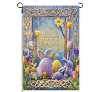 Bandiera da giardino pasquale, 31 x 45 cm, 2025, taglia unica, a doppio strato, motivazionale, per piscina e cortile, bandiera decorativa, bandiera pasquale Rnj581 (C, 45 x 60 cm)