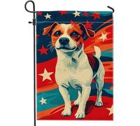 Bandiera da giardino patriottica per cani, con stelle e strisce rosse, bianche e blu, striscione decorativo per la casa, bandiera da giardino in tessuto su entrambi i lati, perfetta per il giorno