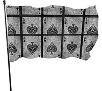 Bandiera da giardino per carte da gioco da poker resistente alle intemperie, bandiera dimostrativa 3 x 5 piedi Decorazioni per la casa all'aperto