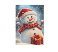 Bandiera da giardino per casa, buon Natale con pupazzo di neve, stampa su entrambi i lati, per esterni, patio, prato, fattoria, terreno agricolo, stagionale, esterno, piccola decorazione in iuta 30,5