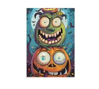 Bandiera da giardino per casa, dolcetto o scherzetto e facce divertenti, striscione double face per casa colonica decorativa festival decorazione per le vacanze 30,5 x 45,7 cm