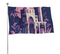 Bandiera da giardino per esterni, architettura tradizionale, con occhielli in ottone, resistente allo sbiadimento, per tutte le stagioni, 89 x 150 cm