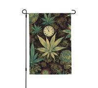 Bandiera da giardino per esterni bandiere di benvenuto 71 x 101 cm bandiera da cortile su entrambi i lati Un Puff in Time Weed bandiere da giardino stagionali bandiere da esterno bandiere per San